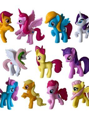 My Little Pony AppleJack Playset 11 Figure Cake Topper Toy Set Birthday